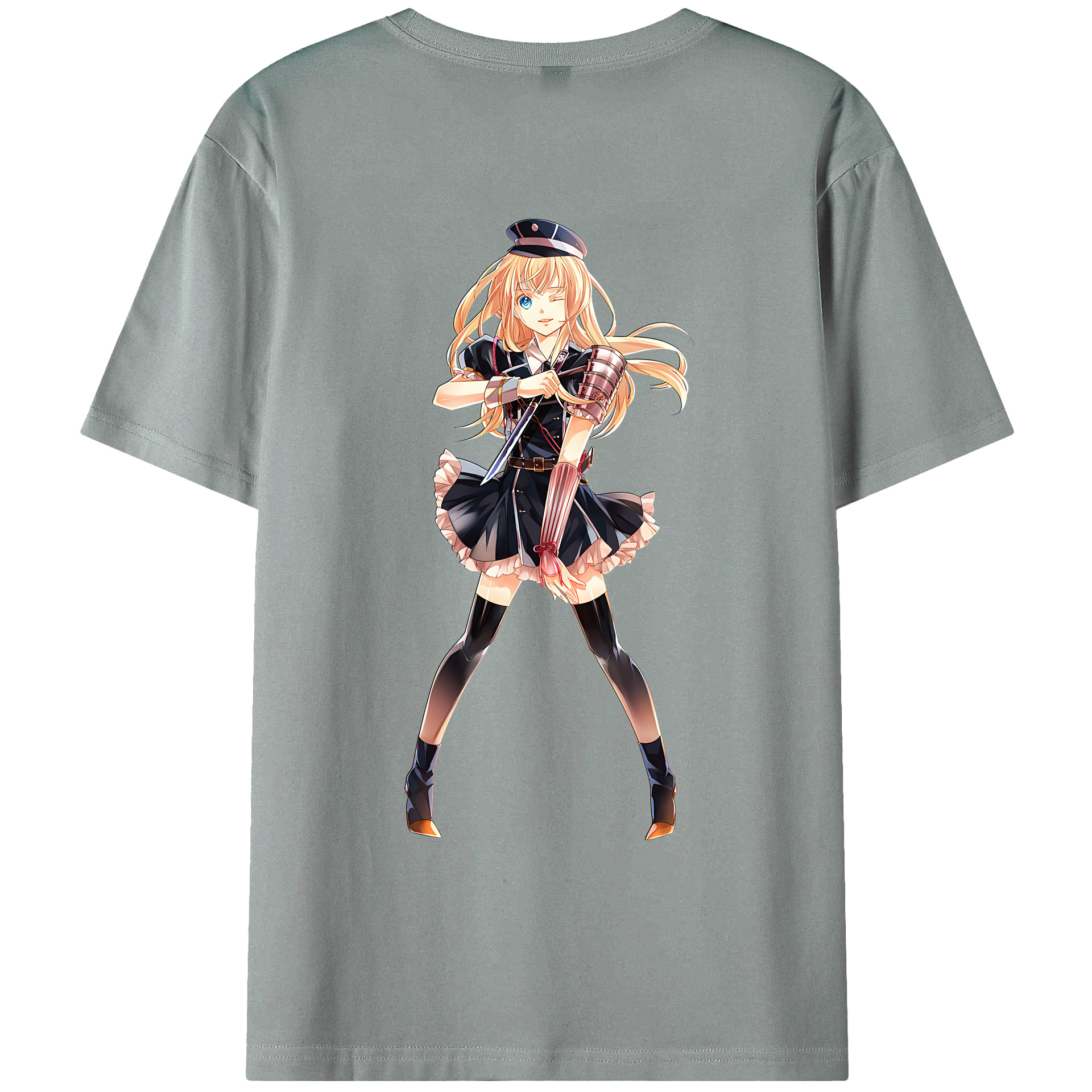 （画像用） 刀剣乱舞 Touken Ranbu 綿100％ メンズ半袖Tシャツ（バックプリント） 通気性